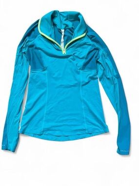 Women’s Lululemon Long-Sleeve Quarter-Zip Performance Top - Teal